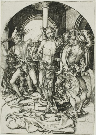 Bičování, z Umučení od Martin Schongauer