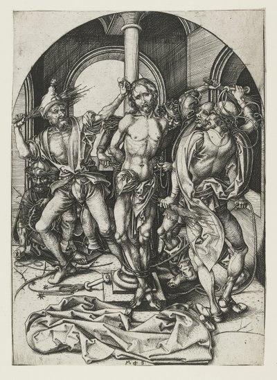 Bičování, konec 15. století od Martin Schongauer