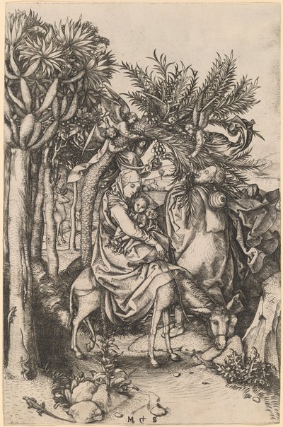 Útěk do Egypta od Martin Schongauer