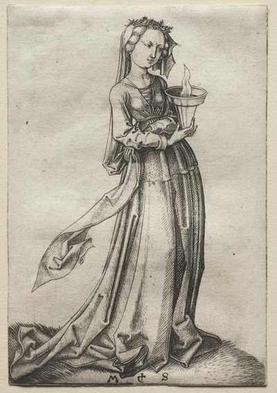 Čtvrtá moudrá panna. od Martin Schongauer