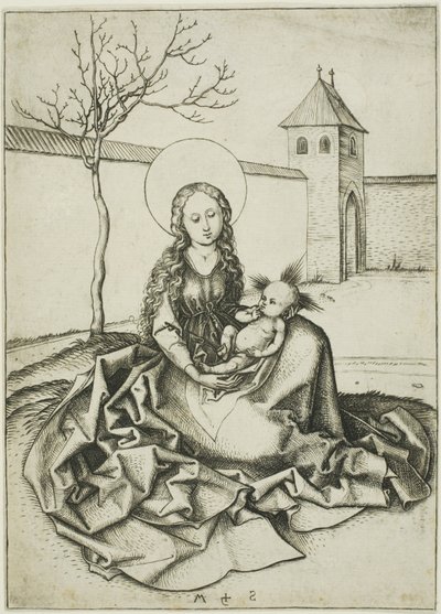 Madona s dítětem na nádvoří od Martin Schongauer