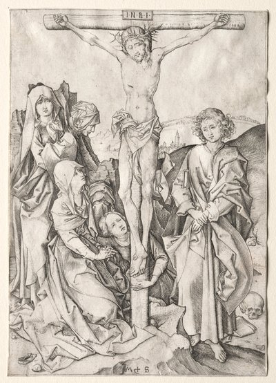 Umučení: Kristus na kříži. od Martin Schongauer
