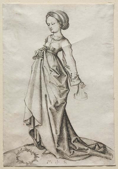 Druhá z pošetilých panen od Martin Schongauer