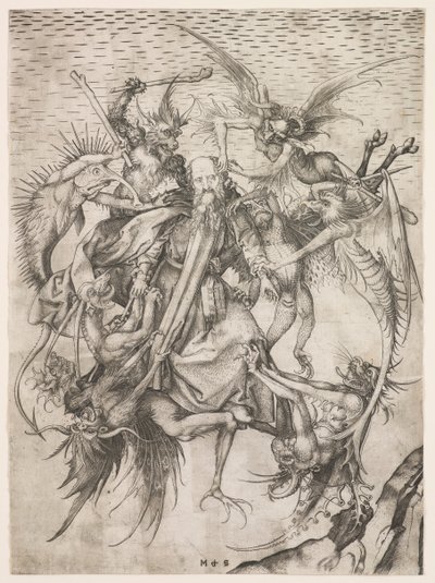 Soužení svatého Antonína od Martin Schongauer