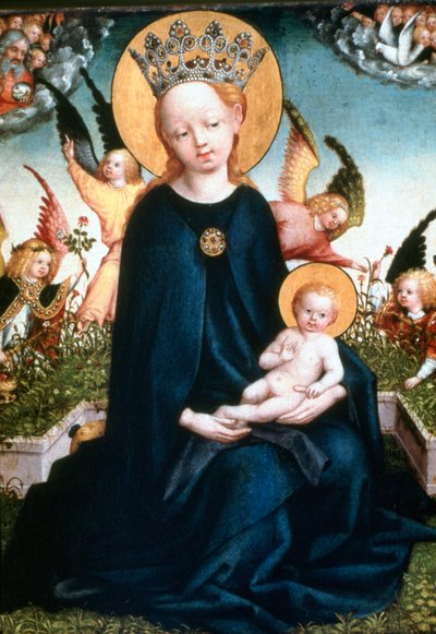 Panna a dítě, 15. století od Martin Schongauer