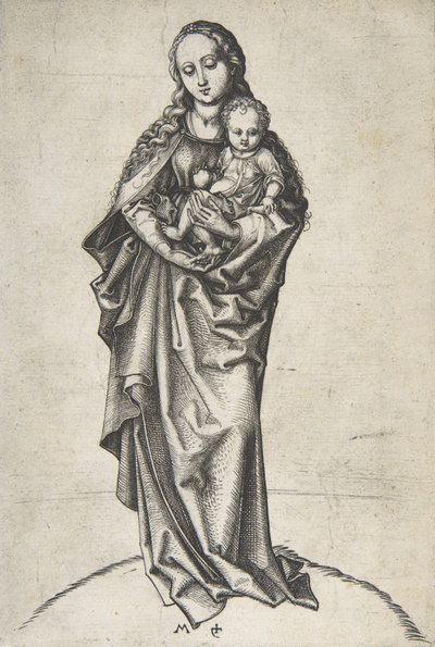 Panna a dítě s jablkem, ca. 1475, ca. 1475. od Martin Schongauer