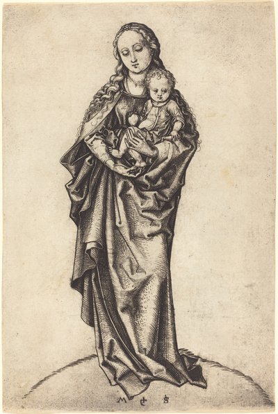 Panna a dítě s jablkem od Martin Schongauer