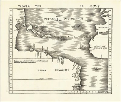 Admirálská mapa z roku 1513, Martin Waldseemüller od Martin Waldseemuller
