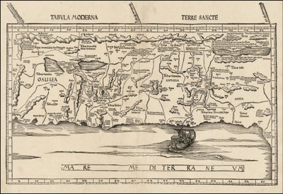 Mapa Palestiny z roku 1513 od Martina Waldseemüllera od Martin Waldseemuller