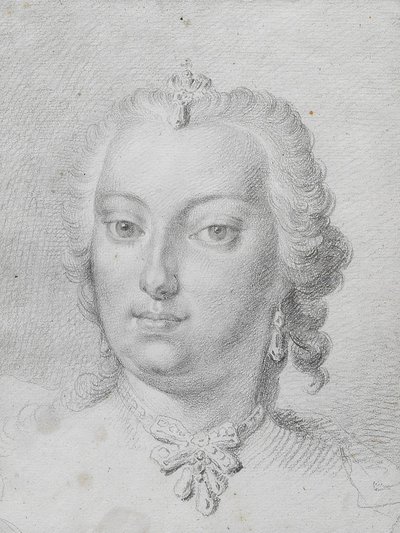 Kresba Martina van Meytena Marie Terezie z roku 1741 od Martin van Meytens