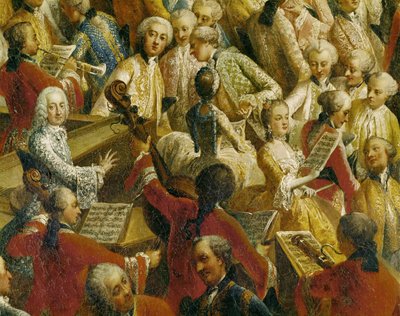 Slavnostní večeře u příležitosti svatby císaře Josefa II. a Isabely Parmské (olej na plátně) od Martin van Mytens or Meytens