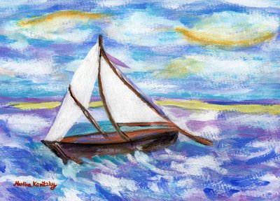 Rybářská loď (Pocta Vincentovi van Goghovi) od Martina Konitzky