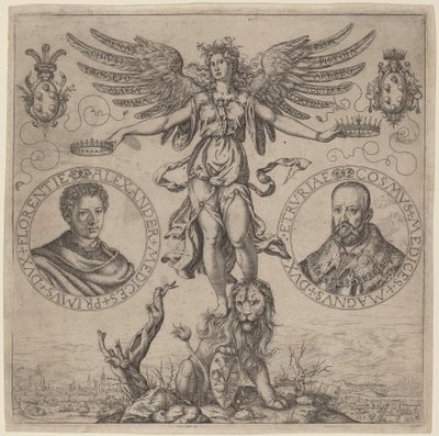Alexander de Medici a Cosmo de Medici od Martino Rota