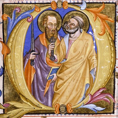 Svatí Petr a Pavel, kolem roku 1400 od Martino de Bartolomeo