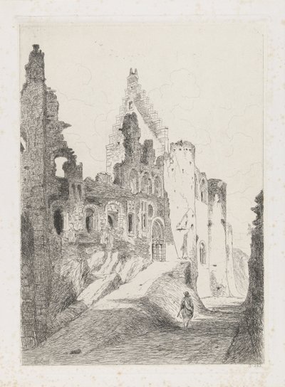 Zřícenina hradu Vianden od Martinus Antonius Kuytenbrouwer jr.