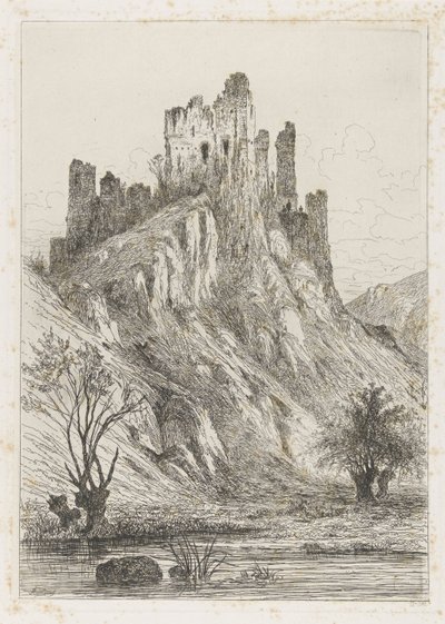 Zřícenina hradu Montaigle od Martinus Antonius Kuytenbrouwer jr.