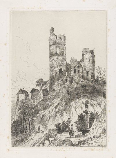 Věž hradu Falkenštejn od Martinus Antonius Kuytenbrouwer jr.