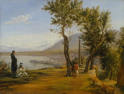 Figurky ve svatyni, A Port Beyond (olej na plátně) od Martinus Rorbye