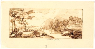 Landschaft mit biblischem Motiv od Martinus Rørbye
