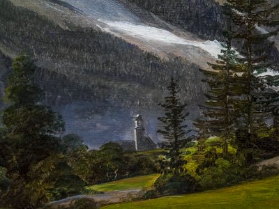 Výhled na Chamonix a Mont Blanc od Martinus Rorbye