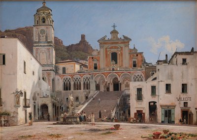 Pohled na náměstí v Amalfi od Martinus Rørbye
