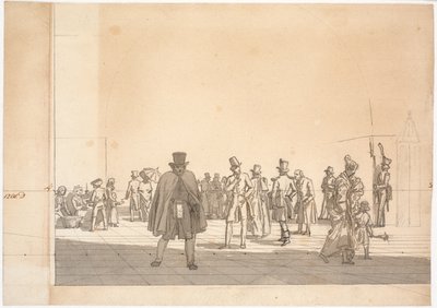 Předběžná studie k obrazu „Arrestbygningen at the Council and Courthouse“. od Martinus Rørbye