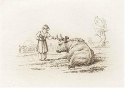 Ilustrace k "Půl sta bajek pro děti" od Hey od Martinus Rørbye