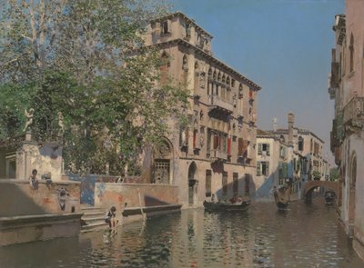 Kanál v Benátkách, c.1875 od Martín Rico y Ortega