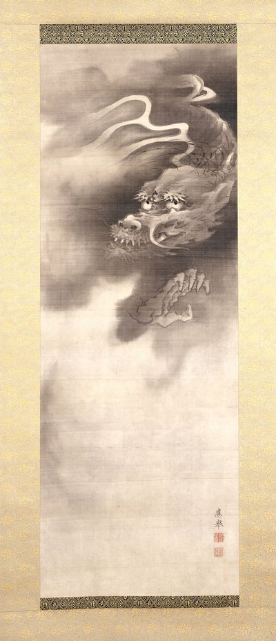 Jur?jin And Deer (inkoust a barva na hedvábí) od Maruyama Okyo