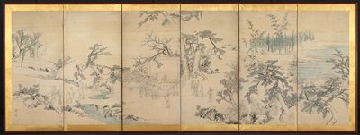 Literární setkání v pavilonu orchidejí, konec 18. století. od Maruyama Okyo