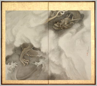 Tygr a drak: Drak od Maruyama Okyo