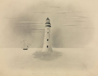 Eddystone Lighthouse, 1840. od Mary Altha Nims