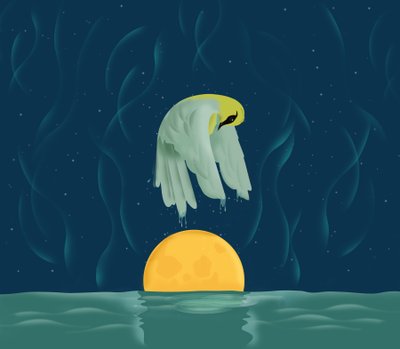Noční plavání, 2016 (digitální) od Mary Ann Smith