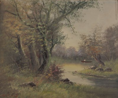River Scene (olej na plátně) od Mary B Barnard