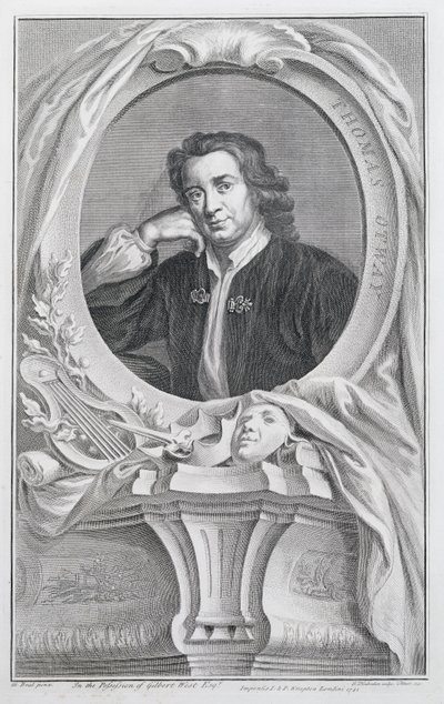 Thomas Otway, rytý Jacobus Houbraken (1698-1780) Amsterdam, 1741 od Mary Beale