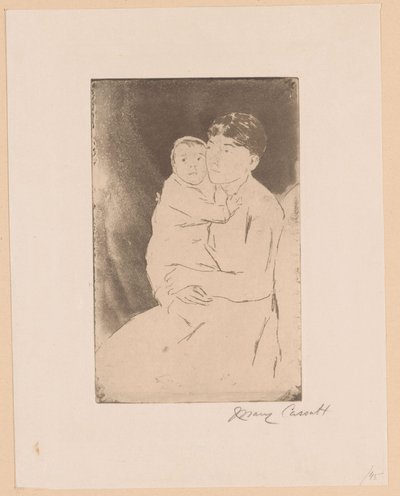 Chůva a dítě Sestra a dítě Bill Matka a dítě od Mary Cassatt (signed by artist)