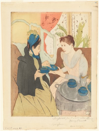 Odpolední čajový dýchánek od Mary Cassatt