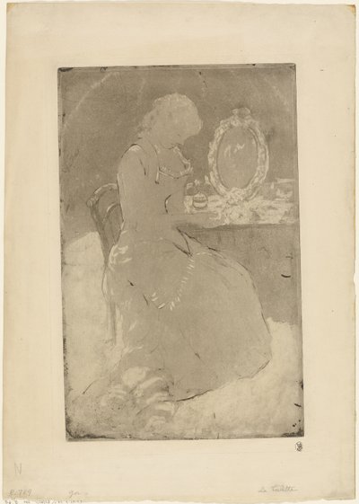 U toaletního stolku od Mary Cassatt