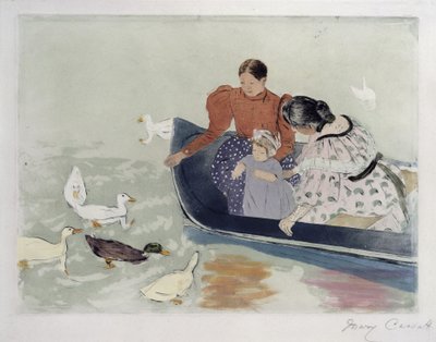 Krmení kachen od Mary Cassatt