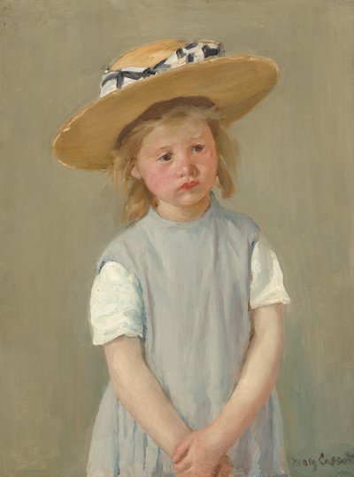 Dítě ve slaměném klobouku od Mary Cassatt
