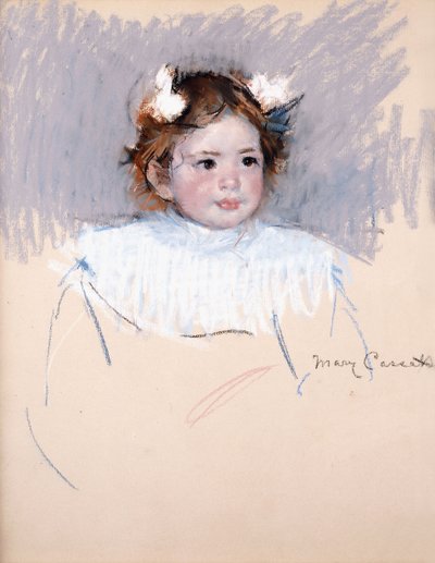 Ellen s luky ve vlasech, dívá se správně, 1899 od Mary Cassatt