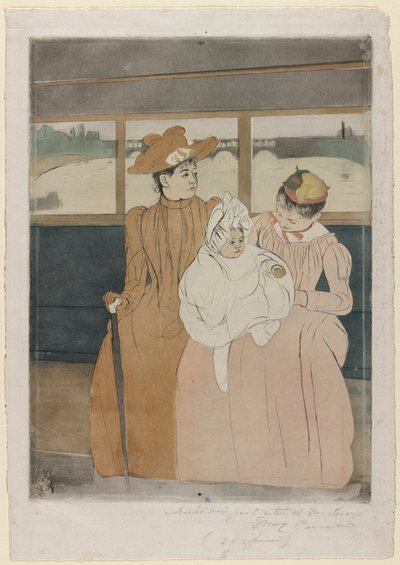 V Omnibusu, 1890-91. od Mary Cassatt