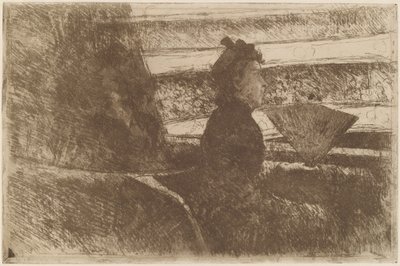 Dáma v černém, v logu, tváří vpravo od Mary Cassatt