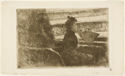 Dáma v černém, v logu, tváří vpravo od Mary Cassatt