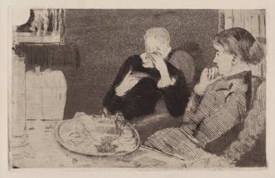 Lydia a její matka u čaje od Mary Cassatt