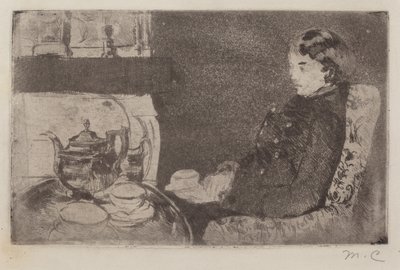 Lydia na odpoledním čaji od Mary Cassatt