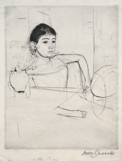 Mimi jako bruneta, 1889. od Mary Cassatt
