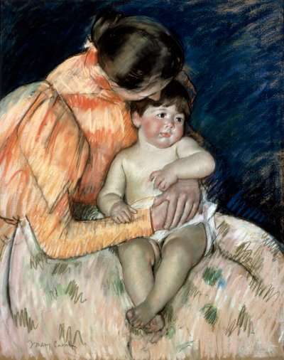 Matka a dítě, konec 19. nebo začátek 20. století. od Mary Cassatt