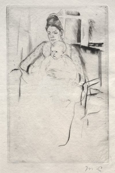 Paní Gardner Cassatt a její dítě sedí u okna, c. 1887. od Mary Cassatt