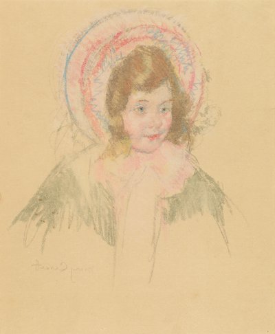 Sara nosí čepec a kabát, c. 19041906. od Mary Cassatt
